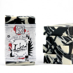 Savon Inked enrichi en aloe vera et oleine de karite - surgras - vegan - mini format